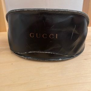 Gucci black sunglasses case authentic